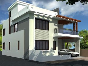 Nhà 2 tầng mái bằng