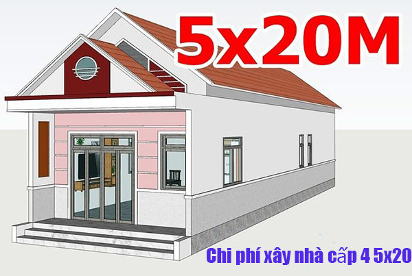 Mẫu nhà cấp 4 đẹp 5x20 với thiết kế đơn giản cho từng kiểu nhà