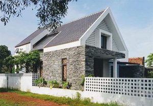 Mẫu nhà cấp 4 chữ l có gác lửng