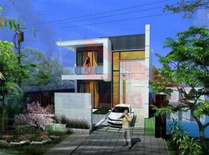 Mẫu thiết kế nhà 2 tầng 7x13m mái bằng