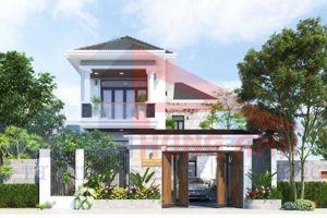 Nhà 2 tầng mái thái có gara