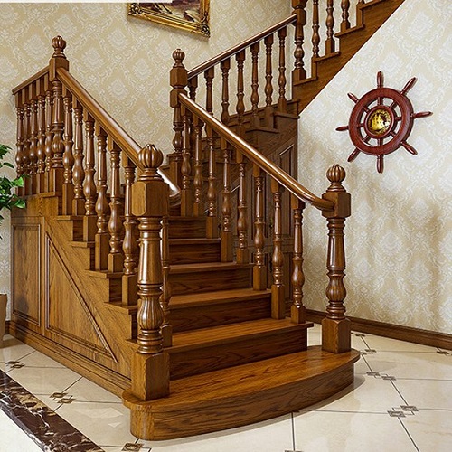 mẫu cầu thang đẹp bằng gỗ
