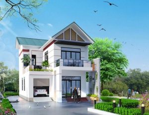 nhà 700 triệu 2 tầng ở nông thôn