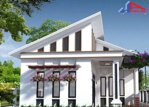 nhà cấp 4 mái lệch đơn giản