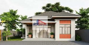 mẫu nhà cấp 4 mái nhật 2 phòng ngủ