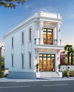 nhà ống 2 tầng tân cổ điển