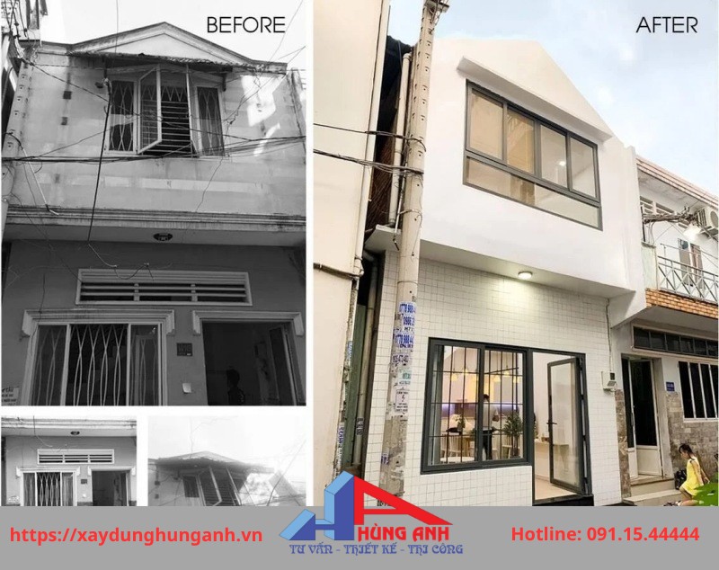 cải tạo nhà 2 tầng