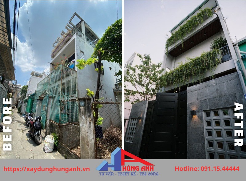 cải tạo nhà trong ngõ nhỏ