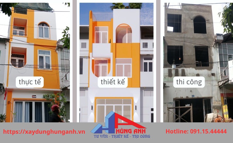 thiết kế thi công nhà 3 tầng