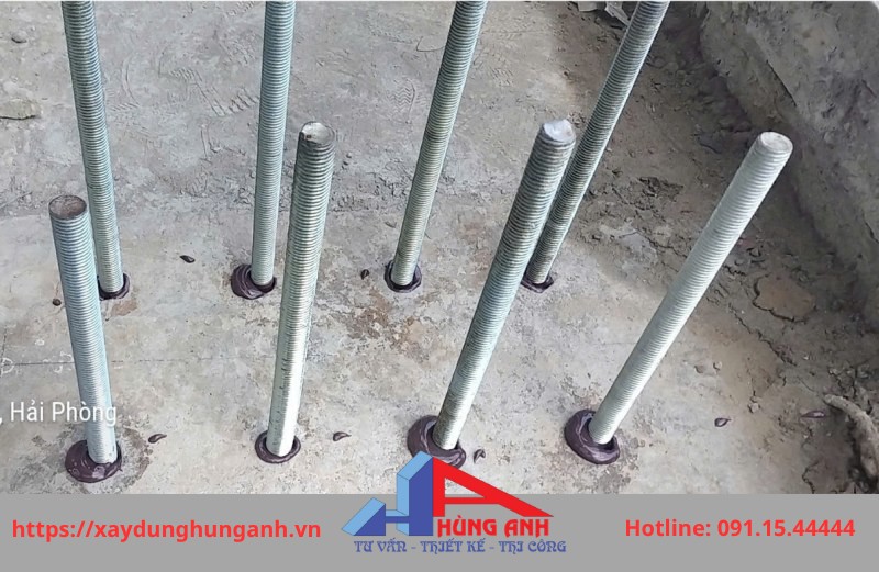cấy bu lông bắt thép hình