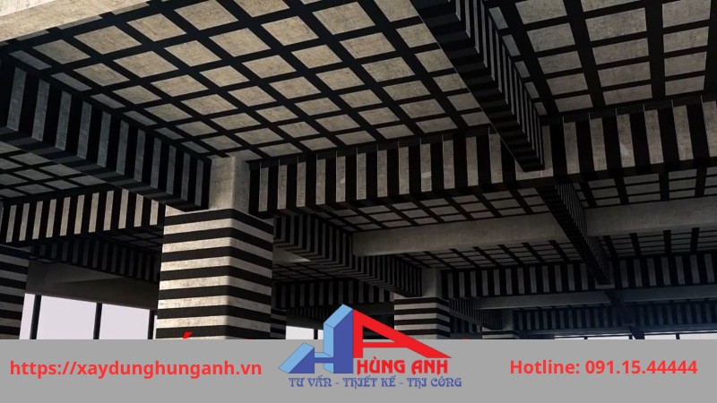 gia cố sàn bằng sợi carbon