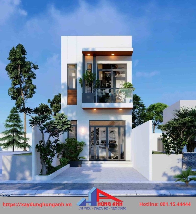 nhà ống 2 tầng có sân