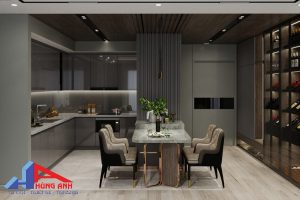 Thiết kế nội thất bếp biệt thự