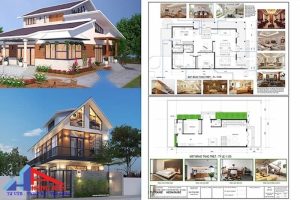 bản vẽ nhà 2 tầng