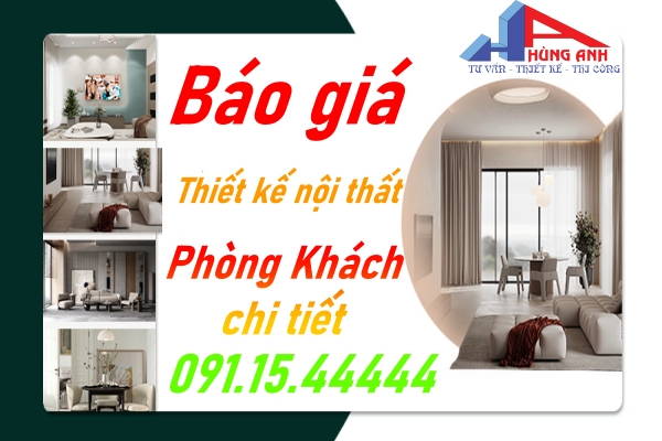 báo giá thiết kế nội thất phòng khách