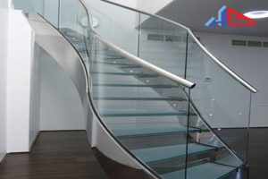 báo giá cầu thang kính cường lực