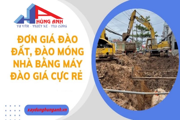 Đơn giá đào móng nhà bằng máy