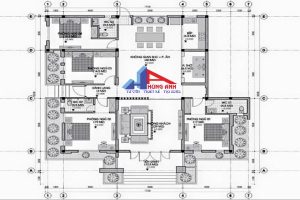 bản vẽ mặt bằng 1 tầng diện tích 200m2