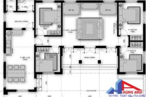 mặt bằng 4 phòng