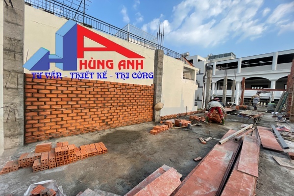 chuẩn bị vật liệu xây tường