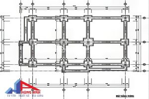 bản vẽ móng băng 1 phương