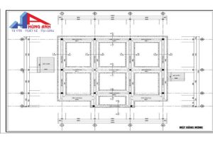 bản vẽ móng băng 1 phương