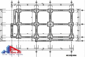 Bản vẽ móng nhà cấp 4 mái tôn