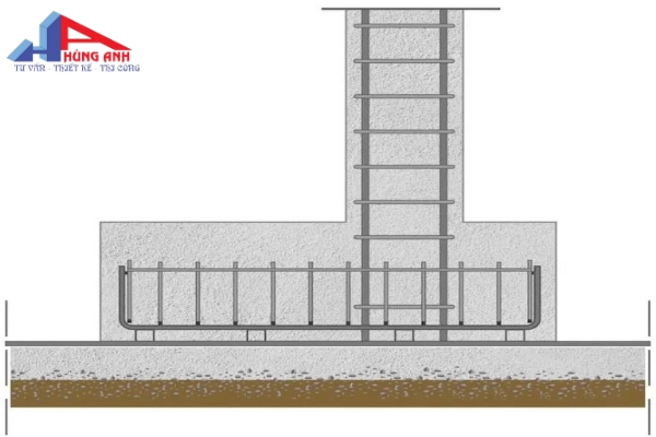 bố trí thép đài móng cọc lệch tâm