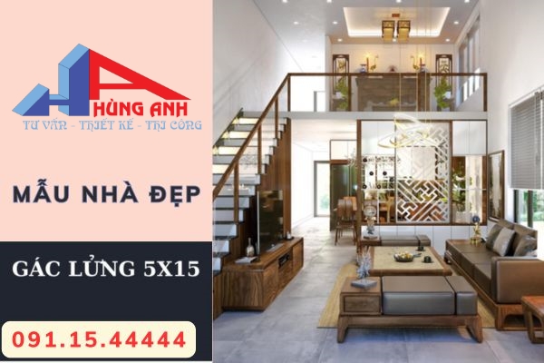 mẫu nhà gác lửng 5x15