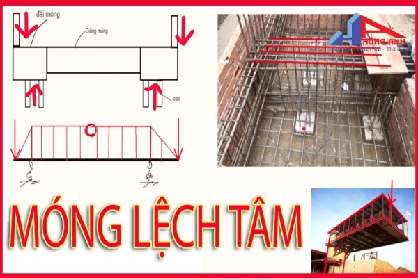 móng cọc lệch tâm