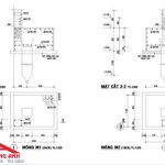 Bản vẽ móng nhà cấp 4 mái tôn