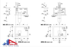 Bản vẽ móng nhà cấp 4 mái tôn