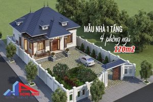 Tổng hợp những mẫu nhà cấp 4 4 phòng ngủ 120m2 siêu đẹp, hiện đại