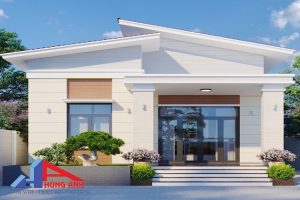 mẫu nhà cấp 4 4 phòng ngủ 120m2 mái lệch