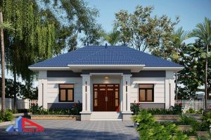 mẫu nhà cấp 4 4 phòng ngủ 120m2 mái nhật