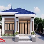 mẫu nhà cấp 4 4 phòng ngủ 120m2 mái nhật