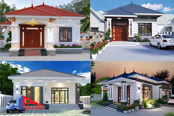 mẫu nhà cấp 4 4 phòng ngủ 120m2 mái nhật