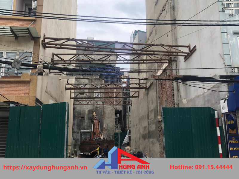 biện pháp chống đỡ nhà liền kề