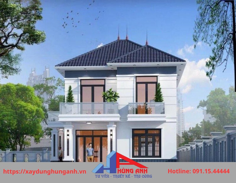nhà 2 tầng mái thái