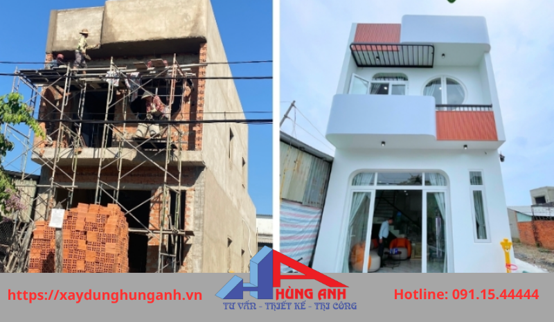 xây nhà 2 tầng trọn gói