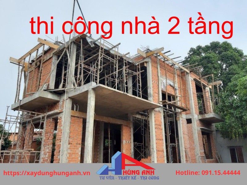 xây thô nhà 2 tầng tại hà nội