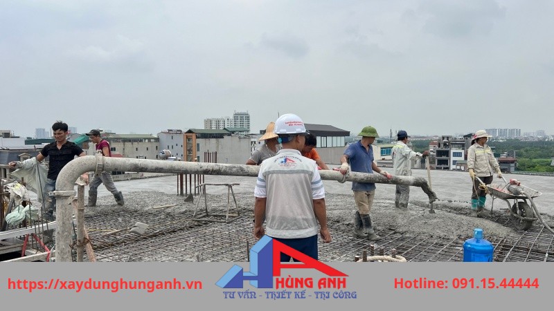 đổ bê tông mái