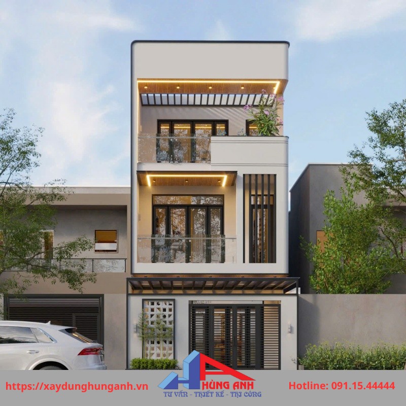 bản thiết kế nhà 3 tầng hiện đại