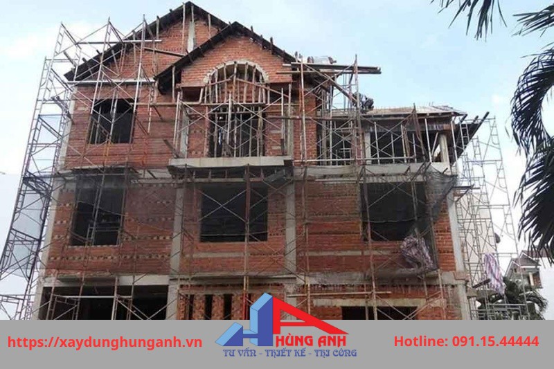 xây thô nhà 3 tầng