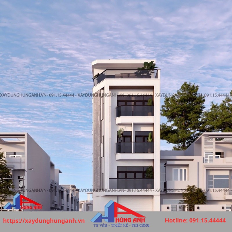 bản thiết kế nhà 4 tầng 1 tum