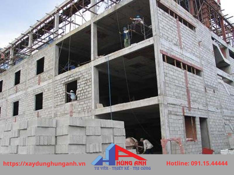 nhà xây bằng gạch không nung