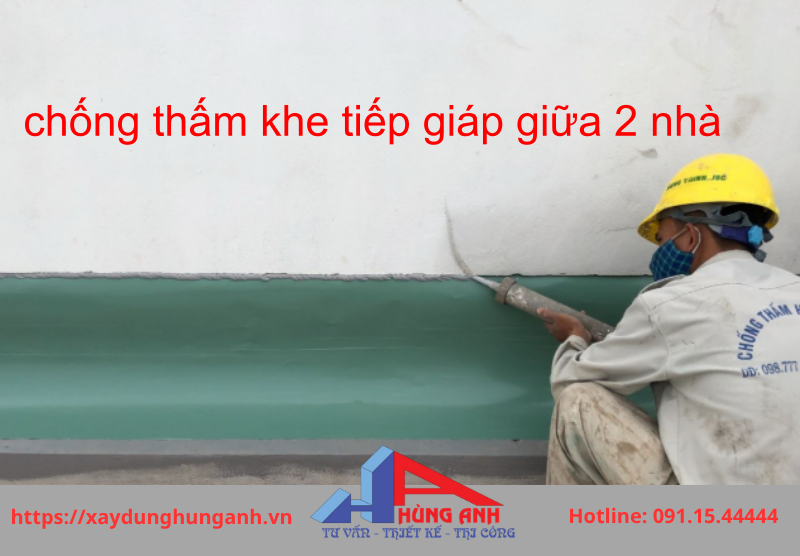 chống thấm khe tiếp giáp giữa 2 nhà