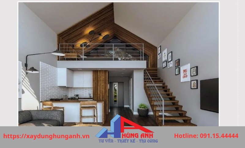 nhà tiền chế có gác lửng