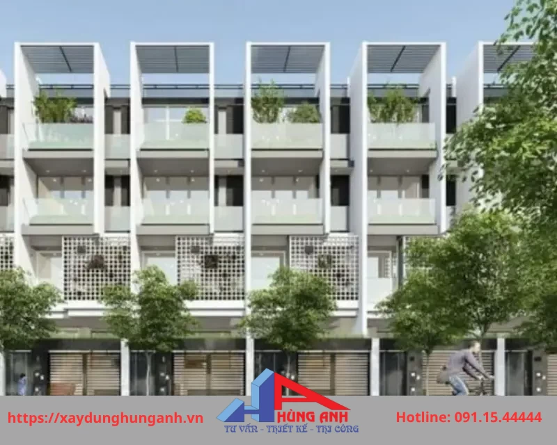 nhà liền kề phong cách hiện đại